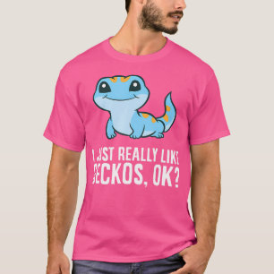 Camiseta Eu Gosto Muito De Geckos Ok Lizard Cute Gecko