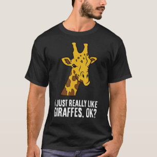 Camiseta Eu Gosto Muito De Girafas Ok, Bonita Girafa