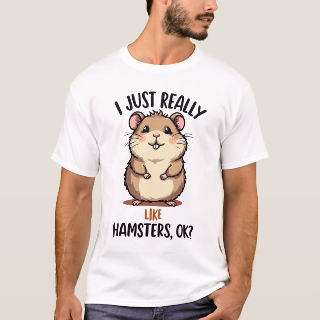 Camiseta Eu Gosto Muito De Hamsters (Frente)
