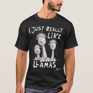 Camiseta Eu Gosto Muito De Lhamas Para Llama