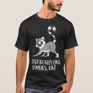Camiseta Eu Gosto Muito De Limures Ok, Engraçado Limur Gif