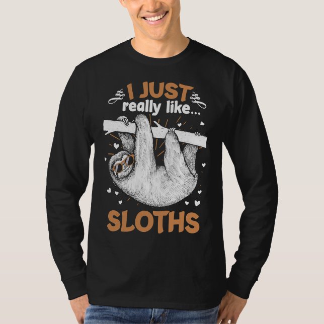 Camiseta Eu Gosto Muito De Lúteros Engraçados Animais Pregu (Frente)