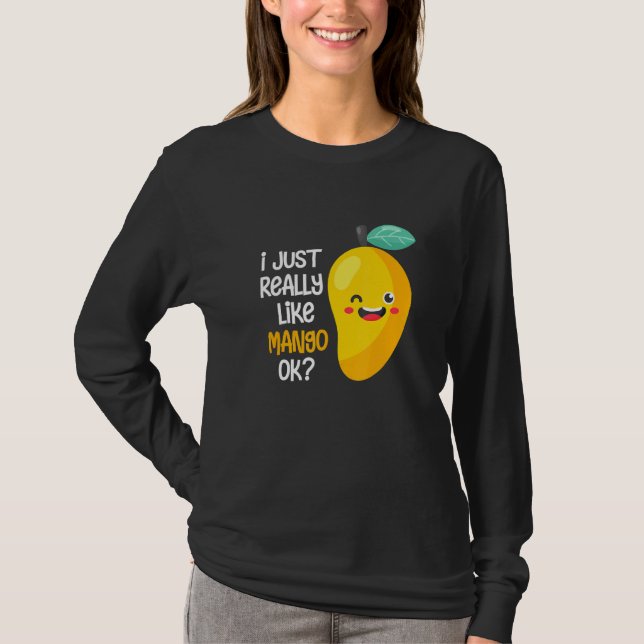 Camiseta Eu Gosto Muito De Mango Ok Fruta Mango (Frente)