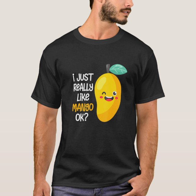 Camiseta Eu Gosto Muito De Mango Ok Fruta Mango (Frente)