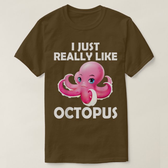 Camiseta Eu Gosto Muito De Octopus Cujo Polvo É Oceano Marí (Frente do Design)