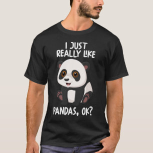 Camiseta Eu Gosto Muito De Pandas Ok