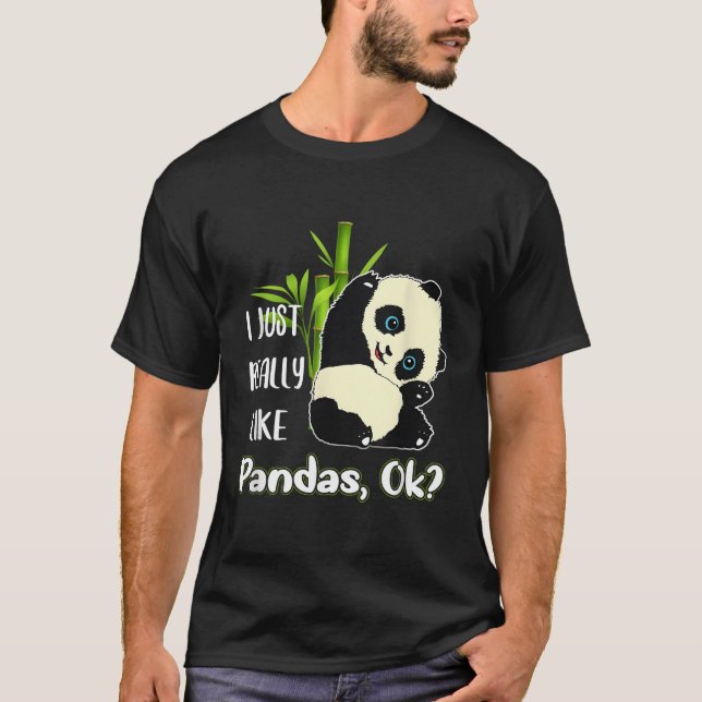Camiseta Eu Gosto Muito De Pandas Ok Pandas (Frente)