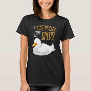 Camiseta Eu Gosto Muito De Patos Fazendas De Patos Animais 