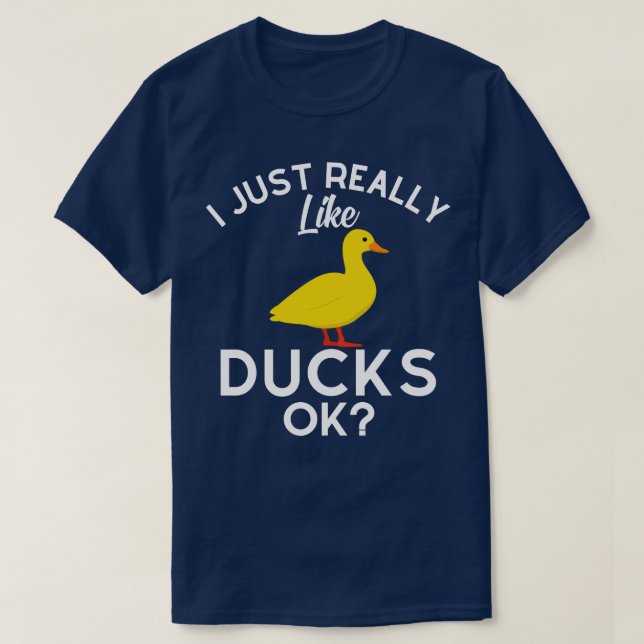 Camiseta Eu Gosto Muito De Patos, Ok (Frente do Design)