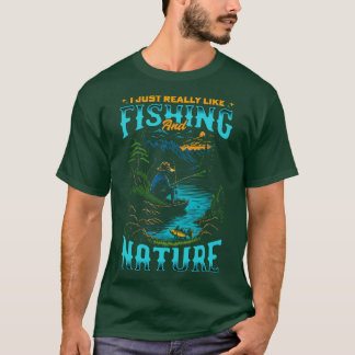 Camiseta Eu gosto muito de pescar e pescar a natureza