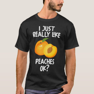 Camiseta Eu Gosto Muito De Pêssegos Ok