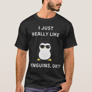 Camiseta Eu Gosto Muito De Pinguins, OK