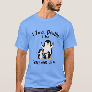 Camiseta Eu gosto muito de pinguins, ok