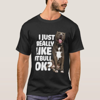 Camiseta Eu Gosto Muito De Pitbull Ok Engraçado Novo