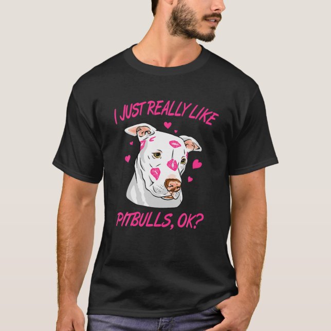 Camiseta Eu Gosto Muito De Pitbulls Ok (Frente)