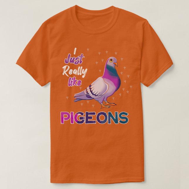 Camiseta Eu Gosto Muito De Pombos (Frente do Design)
