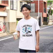 Eu gosto muito de pombos