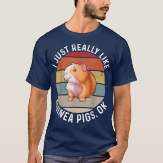 Camiseta Eu Gosto Muito De Porcos Da Guiné.