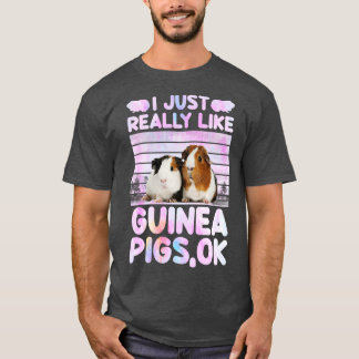 Camiseta Eu Gosto Muito De Porcos De Guiné.