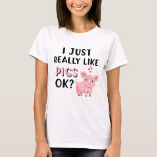 Camiseta Eu Gosto Muito De Porcos, Ok?