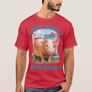 Camiseta Eu Gosto Muito De Porcos, Ok, Jovem Porco Bonito