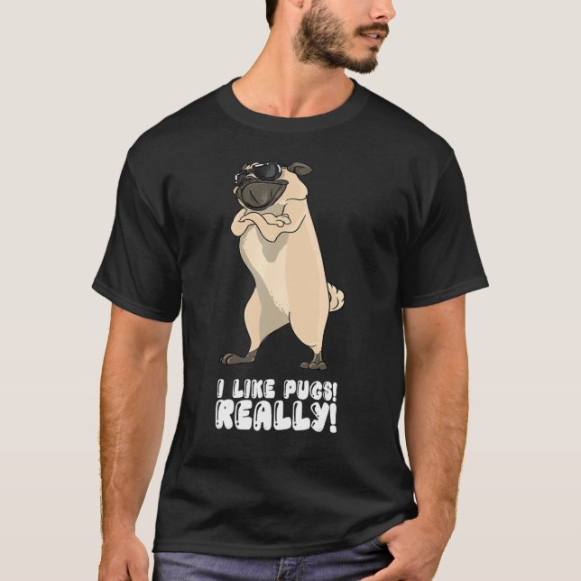 Camiseta Eu Gosto Muito de Pugs (Frente)