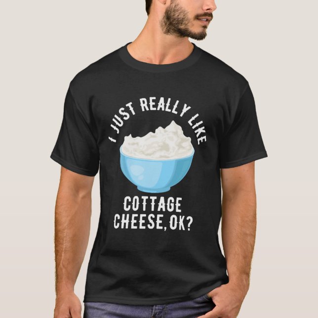 Camiseta Eu Gosto Muito De Queijo De Algodão, OK (Frente)
