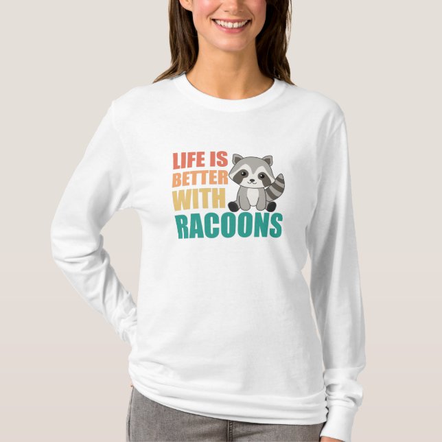 Camiseta Eu Gosto Muito De Racoons Cute Raccoon (Frente)