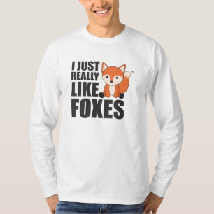 Camiseta Eu Gosto Muito De Raposas Animais De Corte Raposa 