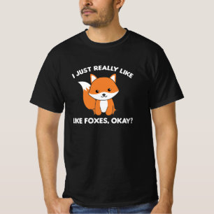 Camiseta Eu Gosto Muito De Raposas Ok Fox Engraçada
