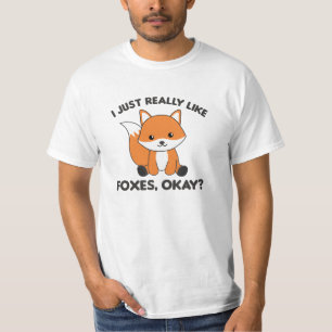 Camiseta Eu Gosto Muito De Raposas Ok Raposa Engraçada