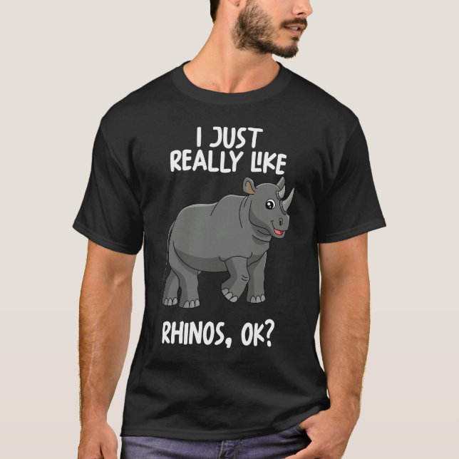 Camiseta Eu Gosto Muito De Rinoceronte. (Frente)
