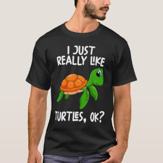 Camiseta Eu Gosto Muito De Tartarugas.