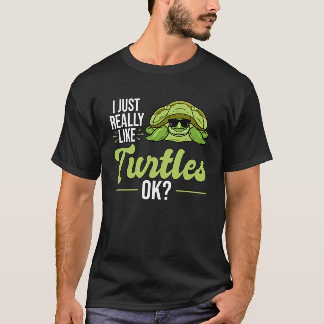 Camiseta Eu Gosto Muito De Tartarugas - Tartaruga Marinha P (Frente)