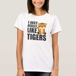 Camiseta Eu gosto muito de Tigers - Animais do Zoo Doce