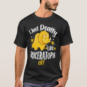 Camiseta Eu Gosto Muito De Tricerátops Dinossauro Futuro Pa