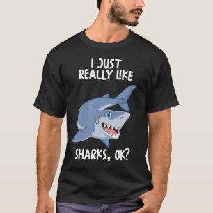 Camiseta Eu Gosto Muito De Tubarões Ok