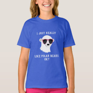 Camiseta Eu Gosto Muito De Ursos Polares.