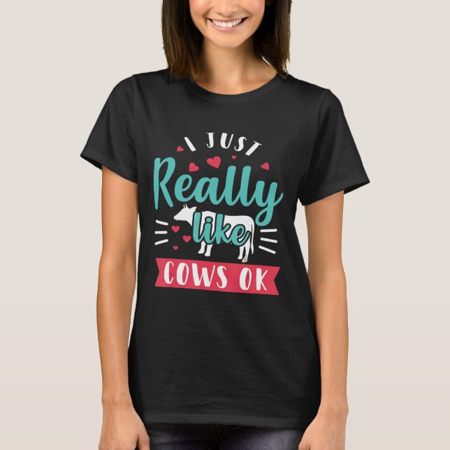 Camiseta Eu Gosto Muito De Vacas, Ok (Frente)