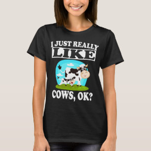 Camiseta Eu Gosto Muito De Vacas, Ok, Engraçada Fazenda De