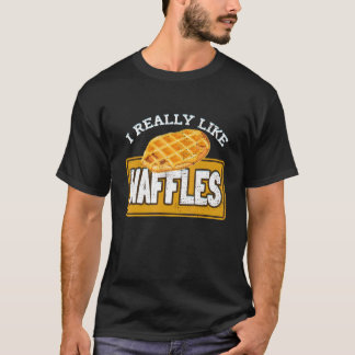 Camiseta Eu Gosto Muito De Waffles No Café Da Manhã