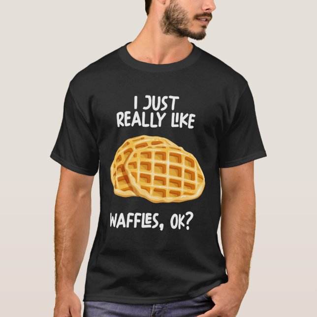 Camiseta Eu Gosto Muito De Waffles Ok (Frente)