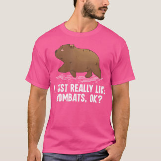 Camiseta Eu Gosto Muito De Wombats Ok, Australiano Wombat L