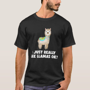 Camiseta Eu Gosto Muito Do Llama Ok Engraçado Alpaca Lover 