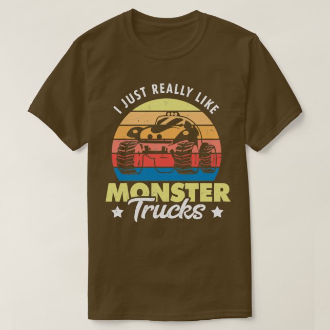 Camiseta Eu gosto muito do Monster Trucks 2 (Frente do Design)
