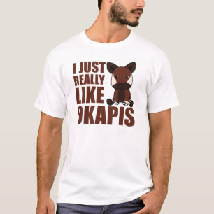 Camiseta Eu gosto muito do Okapi's Cute Okapi
