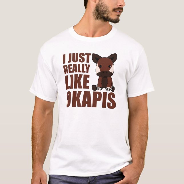 Camiseta Eu gosto muito do Okapi's Cute Okapi (Frente)