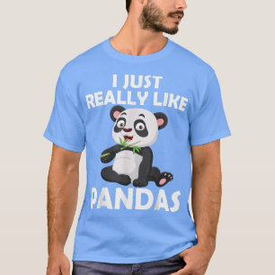Camiseta Eu Gosto Muito Dos Pandás Gigantes E Bonitos Amant