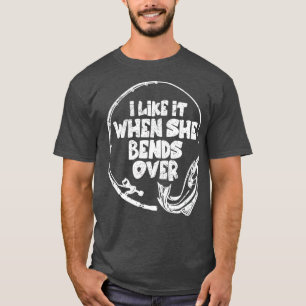 Camiseta Eu Gosto Quando Ela Se Aproxima De Pescar Peixe No