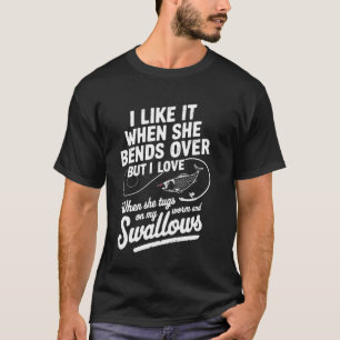 Camiseta Eu Gosto Quando Ela Se Inclina Humor de Pescador I